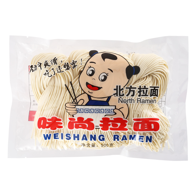 味尚拉面 北方拉面速食半干鮮濕面條油潑掛面代餐水煮面 500g/袋